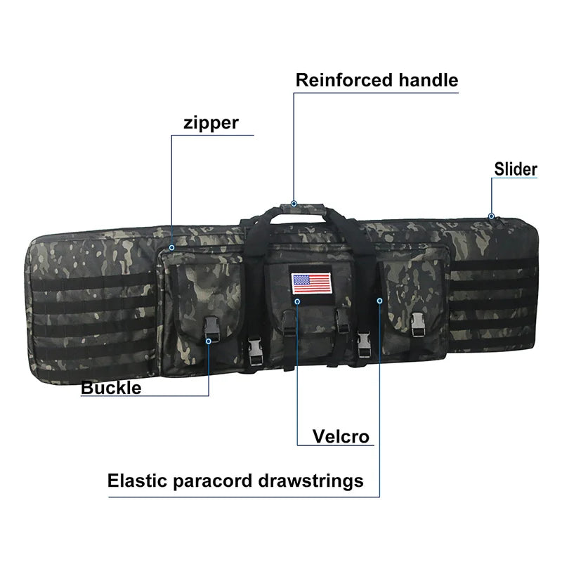 81 97 106 122cm Tactical Gun Bag Double Rifle Case Molle Rifle Bag Sni ...
