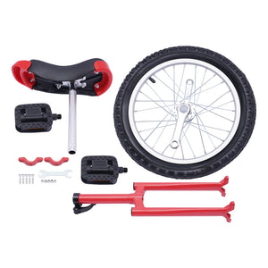 16 Inch Wheel Unicycle with Steel Rim Outdoor Sports Fitness Exercise Unicycle Adjustable Height 26'' to 31''