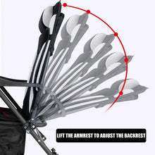 Load image into Gallery viewer, Folding Fishing Chair Camp Chairs Outdoor Fishing Stool Adjustable Feet Reclining Ice Fishing Chair Heavy Duty Ice Fishing Chair
