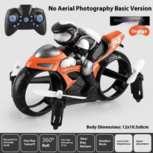 Load image into Gallery viewer, Amphibious Land Air RC Flying Motorcycle 2 Mode Stunt Drone 4 Axis Remote Control Bike Quadcopter Aircraft Toy for Kids Gift
