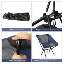 Load image into Gallery viewer, Folding Camping Chair Fishing Seat for Outdoor Hiking Backpacking BBQ Pinici 110kg

