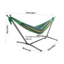 Load image into Gallery viewer, Heavy Duty Hammock with Metal Frame Free Standing Swinging Camping Travel Chair Tropical for Outdoor Patio Lawn
