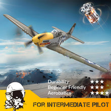 Load image into Gallery viewer, Volantex 500mm RC Plane,Brushless P-51 Mustang RTF RC plane,One-Key Aerobatic, Stable and Safe,Suitable for Outdoors and gifts

