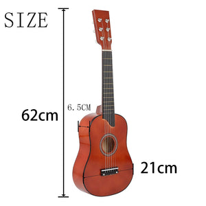 25Inch Mini Small Guitar Basswood 6 Strings Acoustic Guitar with Pick Strings for Beginner Children Kids Gift