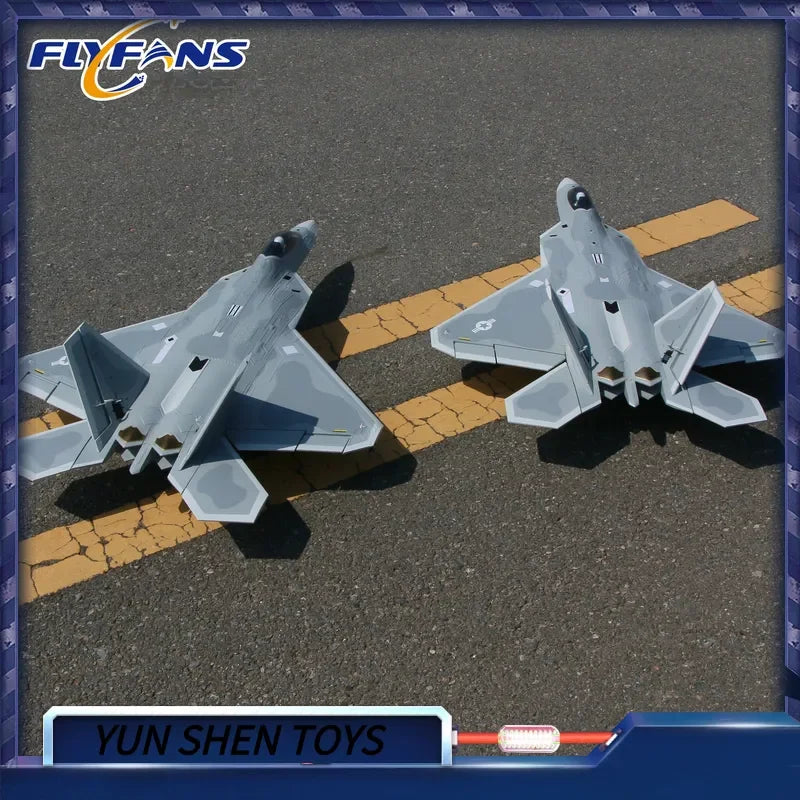 New 2025 Flyfans Model 64mm Ducted F-22 Raptor Fighter Metal Retractab ...