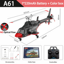 Load image into Gallery viewer, RC ERA Helicopter A61 2.4G 6-Aixs Gyroscope 4CH Altitude Hold Optical Flow Positioning Hovering Remote Control Helicopter Toy
