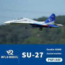 Load image into Gallery viewer, Xfly Double 50mm Su27 Twin Engine Jet Fighter Rc Plane Remote Control Assembly Fixed Wing Model
