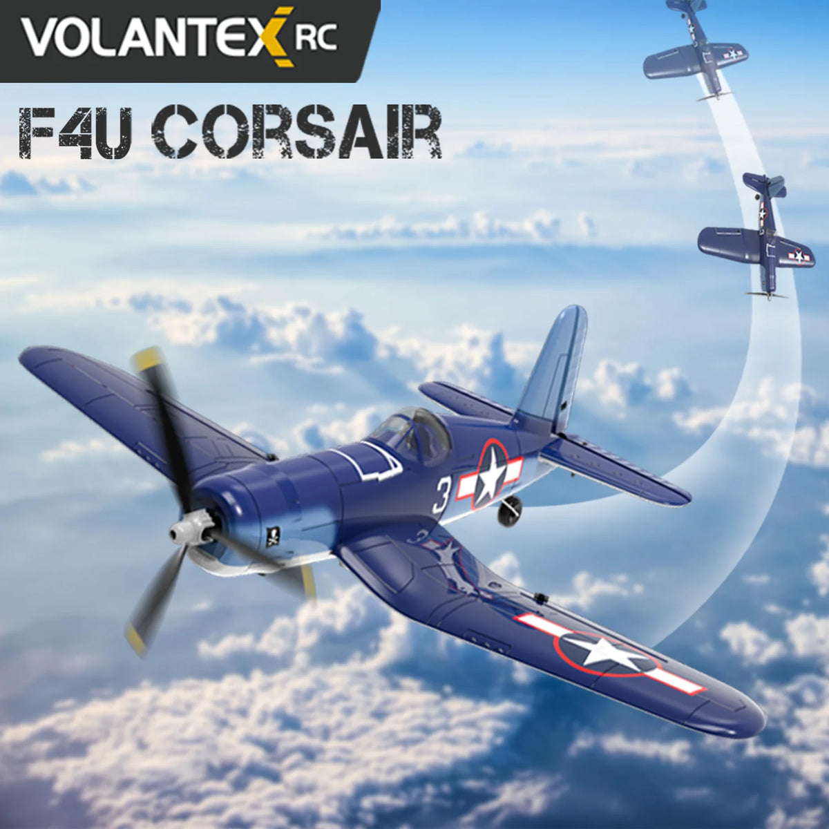 Volantex Rc Volantex RC Planes for Adults,4-CH F4U Corsair RC Airplane,One-Key Aer ...