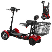 Load image into Gallery viewer, 4 Wheel Mobility Scooters For Seniros Folding 36V 500W Dual Motor Electric Scooter For Aldutos With Child Seats Three Speeds
