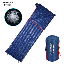 Load image into Gallery viewer, Camping Sleeping Bag 90% Goose Down Adult 200*73cm Envelope Type Ultralight Portable Sliping Down Sleeping Bag 3 Season Warm
