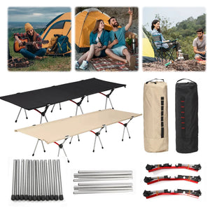 Foldable Camping Cot Portable Folding Lunch Break Bed Comfortable Sleeping Cots Ultralight Outdoor Bed for Adults Kids Travel RV