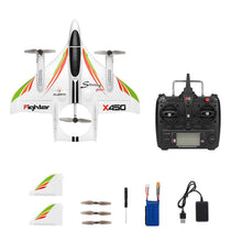 Load image into Gallery viewer, US WLtoys XK X450 RC Airplane RC Glider Fixed Wing Aircraft with 3 Models 2.4G 6CH 3D/6G RC Helicopters Vertical Takeoff RTF
