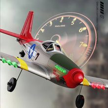 Load image into Gallery viewer, P51 Mustang Fighter Jet BM26 4CH Power Remote Control Aircraft Model Fixed Wing plane 2.4G Electric Foam Glider With 2 Batteries
