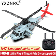 Load image into Gallery viewer, YXZNRC F09-H RC Helicopter 1:47 SH60 2.4G 6-Axis Gyroscope 8CH GPS Brushless Motor
