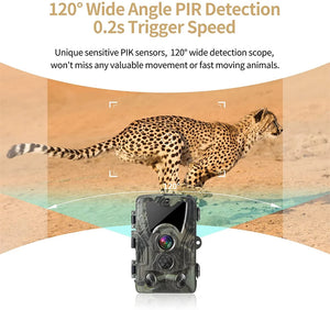 Outdoor WiFi Trail Camera Bluetooth 4K 36MP Game Camera 940NM Night Vision Motion Activated Waterproof Hunting Wildlife Cam