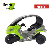 Load image into Gallery viewer, 2.4G RC Stunt Three-wheeled Motorcycle Remote Control Spray Motorcycle 5CH Cool Lights Electric Car Model Kids Toys Boys Gifts
