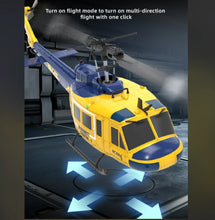 Load image into Gallery viewer, RC ERA UH-1 Huey 2.4G Remote Control Helicopter 6-CH 6-axis Gyroscope One-Key Inverted Aerobatic Intelligent RC Aircraft Model
