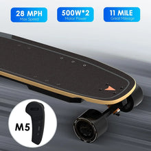 Load image into Gallery viewer, MEEPO Electric Skateboard with Remote, 28 MPH Top Speed, 11 Miles Range,330 Pounds Max Load, Maple Cruiser for Adults and Teens,
