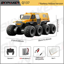 Load image into Gallery viewer, JJRC Q137 8WD RC Car 2.4G Amphibious 8 Wheel Remote Control Truck Climbing Off Road Waterproof Armored Vehicles Children's Toys
