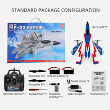 Load image into Gallery viewer, SG-F22 RC Airplane 3D Stunt Plane Model 2.4G Remote Control Fighter Glider Electric Rc Aircraft Toys For Children Adults
