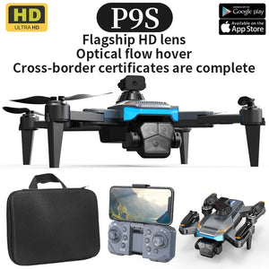 New P9S Drone 8K HD Dual Camera Brushless Motor Obstacle Avoidance