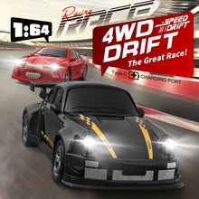 Load image into Gallery viewer, 1/64 2.4G High speed Drift R Car 4WD Remote Control Car Four Wheel Drive Radio Controlled Mini GTR
