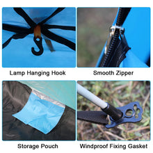 Load image into Gallery viewer, Outdoor Pop Up Tent Water-resistant Portable Instant Auto Camping Tent for 2-4 Person Family Tent Camping Hiking Backpacking
