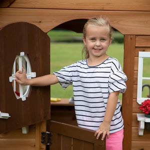 Aspen All Cedar Wooden Playhouse, Country Style, Dutch Front Door