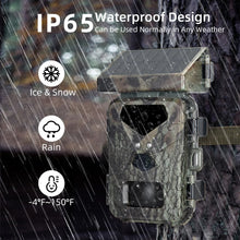 Load image into Gallery viewer, Solar Powered Night Vision Trail Camera 50MP 4K Hunting Cameras 0.3s Trigger Time Trail Camera for Wildlife Monitoring Hunting
