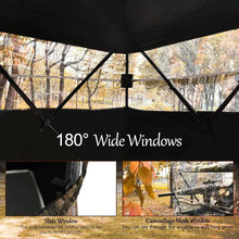 Load image into Gallery viewer, 3 Person Pop up Ground Blind, Portable Hunting Blind with Mesh Windows, Carrying Bag &amp; Ground Stakes, with Hub System
