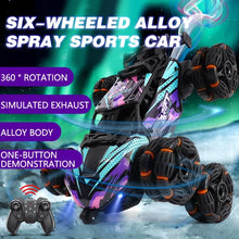 Load image into Gallery viewer, Six Wheels Dual RC Car Toy Spray Twisting Stunt Drift
