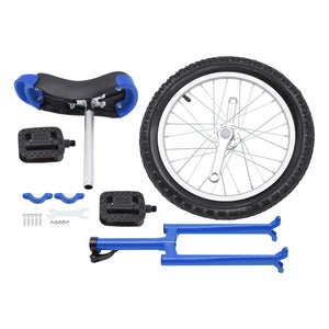 16 Inch Wheel Unicycle with Steel Rim Outdoor Sports Fitness Exercise Unicycle Adjustable Height 26'' to 31''