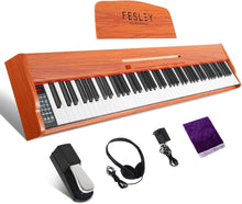 Load image into Gallery viewer, Fesley Weighted Piano Keyboard 88 Keys: Full Size Electric Keyboard Piano for Beginners, Portable 88 Key ,Sustain Pedal
