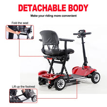 Load image into Gallery viewer, China Collapsible Seniors 4 wheel Handicapped Foldable Medical Scooter Stable Folding Elderly Mobility Scooter For Disabled
