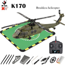 Load image into Gallery viewer, WLtoys K170 Army Green Simulation Black Hawk RC Helicopter 4CH 6-Axis Gyro 3D6G Brushless Motor Arobatic Drone Toys
