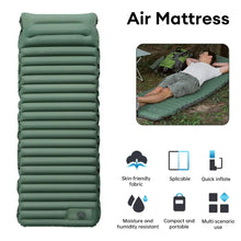Load image into Gallery viewer, Inflatable Mattress with Pillow, Sleeping Pad, Splicing, Built-in Pump, Air Cushion, Ultralight, Thicken, Outdoor, Camping, Trav
