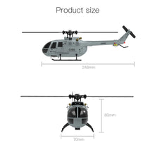 Load image into Gallery viewer, C186 RC Helicopter 2.4G 4CH BO105 Plane 4 Propellers 6 Axis Electronic Gyroscope for Stabilization Remote Control Airplane Toys
