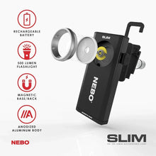 Load image into Gallery viewer, Nebo slim work light, USB rechargeable pocket light with clip
