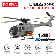 Load image into Gallery viewer, RC ERA C186S BO105 Helicopter Brushless 4CH Airplane 1/48 Optical Flow Positioning 6-Axis Gyro Three-speed Adjustment Helicopter
