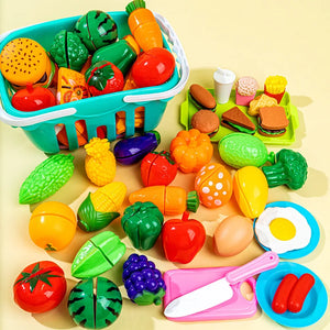 Educational Toy Plastic Kitchen Toy Set Cut Fruit