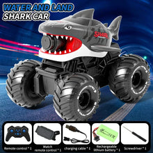 Load image into Gallery viewer, Rc Shark Car Amphibious 2 In1 Electric Water Gun Truck 10M Long Range 2.4G Remote Control Offroad Buggy Vehicles Racing Cars Toy
