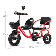 Load image into Gallery viewer, ALWAYSME Twins Kids Tricycle Trike For 1-7 Years Old
