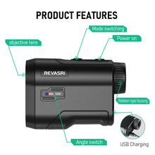 Load image into Gallery viewer, REVASRI Golf Laser Rangefinder 600M Rechargeable Battery,Slope and Flag Pole Lock Vibration for Golfing,Hunting,Survey

