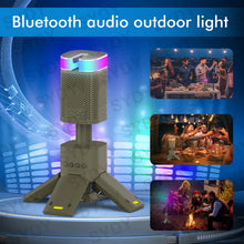 Load image into Gallery viewer, 14000mAh Camping Lantern Rechargeable Telescopic Lighting Magnetic Stand with Speaker Portable Waterproof Outdoor LED Flashlight
