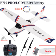 Load image into Gallery viewer, Parkten RC Airplane P707G PRO LCD Version 2.4G 3D/6G With Gyro 3Ch Fixed Wing Plane Outdoor Toys Drone RTF CESSNA 182 Glider
