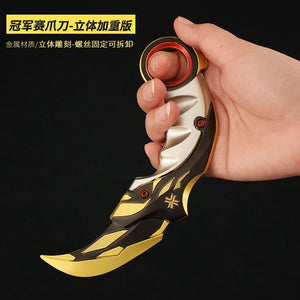 Claw Blade with Leather Sheath Full Metal Replica Miniature Fantasy Figurine