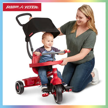 Load image into Gallery viewer, Radio Flyer 4-IN-1 Children Tricycle Bike Trolley Bikes with Awning Ultra Lightweight Trolley for Kids Boys First Birthday Gift
