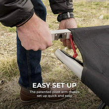 Load image into Gallery viewer, Sports Camping Cot with Patented Pivot Arm - Folding Camping Cot for Car &amp; Tent Camping - Durable Canvas Sleeping Cot - Po

