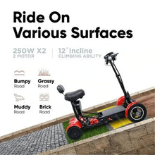 Load image into Gallery viewer, 4 Wheel Mobility Scooters For Seniros Folding 36V 500W Dual Motor Electric Scooter For Aldutos With Child Seats Three Speeds
