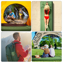 Load image into Gallery viewer, Inflatable Sleeping Pad 4 Inch Sleeping Pad Mat Air Mattress with Built-in Pump for Camping Backpacking Hiking Traveling Tent
